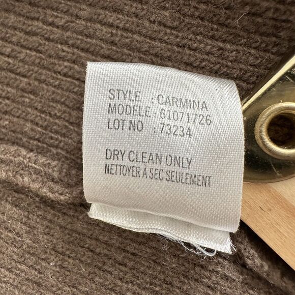 Theory Cashmere Wool Cardigan Sweater Womens Small Brown Rib Knit Open Front - Picture 7 of 10